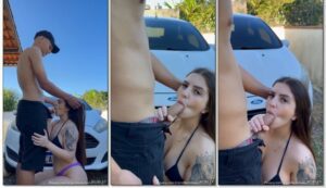 Adriana Marcela, uma celebridade do OnlyFans, faz um boquete caprichado em um membro ereto