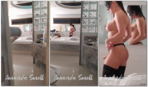 A famosa do onlyfans Amanda Smell foi flagrada gravando um vídeo quente no motel com uma ruiva fogosa
