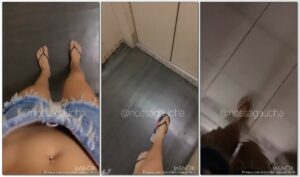 Dieni Gaúcha mostrando seu privacy no elevador do prédio