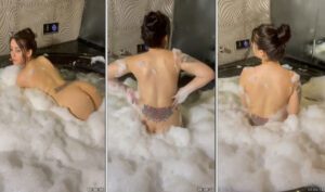 Alexia Loren, famosa do OnlyFans, foi vista exibindo seu corpo nu e sensualizando na banheira