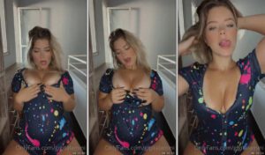 Giovanna Talamini do OnlyFans exibindo as teta em evidência de forma provocante