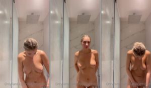 Celebridade Lillian Phillips arrasando sem roupa durante o banho