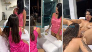 Karol Rosado curtindo uma transa lésbica com a amiga e se deliciando com um sexo oral perfeito