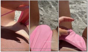 Vanessinha Vailatti mostrando seu privacy na praia com ousadia