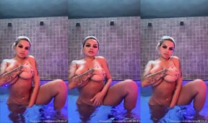 Tamara Blanda, uma famosa do OnlyFans, foi flagrada se divertindo na piscina enquanto se exibia de forma sensual