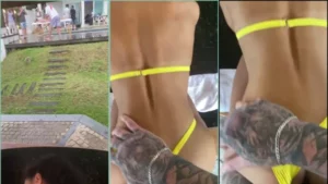 Bruna Freitas praticando sexo anal sem proteção de quatro ao ar livre