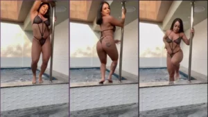 Melissa Pitanga arrasando no pole dance para o ficante no motel