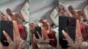 Andressa Urach sendo segurada e espancada por um homem negro