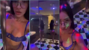 Ingrid Paixão dançando sensualmente no pole dance do motel freporni