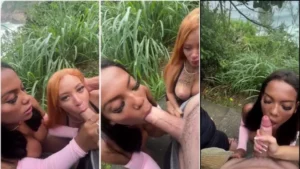 Boquete duplo com a Lindinha, Tiz e Monique Saint se revezando