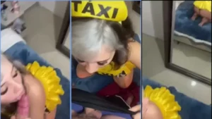 Kinechan gravou um vídeo caseiro em que ele faz um boquete usando uma fantasia de taxista