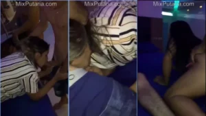 Dois caras fazendo uma troca de parceiras na hora H do sexo amador