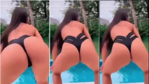 Mannu Castelly fazendo um rebolado de calcinha em vídeos pornôs
