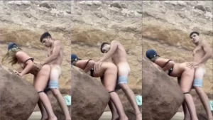Rolou na internet uma gravação de uma loira se exibindo e se divertindo ao ar livre