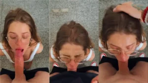 Vídeo de sexo da Pornolandia com uma novinha safada, mamando e fazendo um deep throat até onde dá!