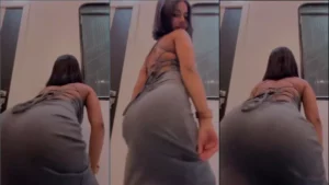 Eduarda Lima, com aquele corpão, rebolando a cinturinha delícia em um vestidinho justo