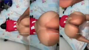 Rolou na internet uma safadeza com uma morena de rabo gigante se rebolando de quatro
