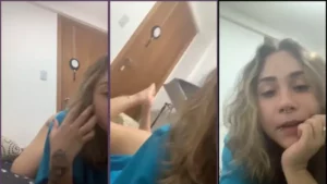 Bruna Rios de quatro e de calcinha, dando aquela reboladinha na bunda