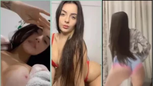 Mescladinha enfiando um dildo preto na sua xota