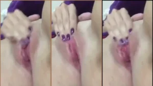 Rolou um vídeo da ex fazendo uns momentos íntimos com sua linda buceta rosa