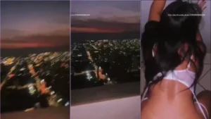 Flagra picante de um sexo delícia rolando na sacada do apê