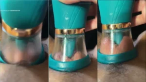 Safadinha se divertindo com uma bomba para dar aquele up na sua intimidade!