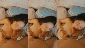Enteada se divertindo com o padastro e mamando a rola dele em casa