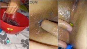 Safada toda molhadinha se tocando com os dedos na xoxota