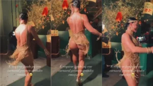 Aline Mineiro, com um corpo maravilhoso e rabão, arrasando no samba