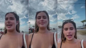 Ani Rocha dando um show enquanto passeia pela rua