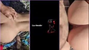 Flagra caseiro safada se dando bem de quatro ao ar livre