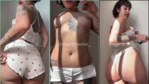 Martina OLVR, toda animada, exibindo o bundão irresistível