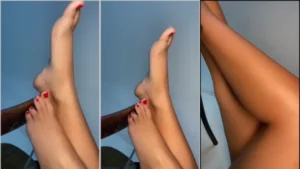 Maria Rendon, uma gata sedutora, exibindo seus pézinhos