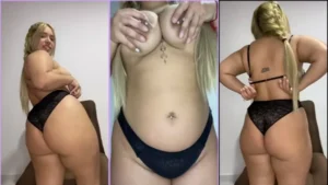 Melany Leo em vídeo, sensual de calcinha grande, arrasando na sensualidade