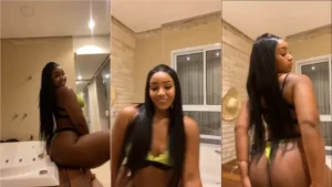 Preta Zade, a delícia, safada e irresistível, está exibindo seu bumbum