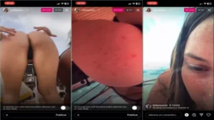 Raissa Yasz dando aquela provocadinha durante uma live no Instagram