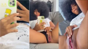 Crespa Torres fazendo um vídeozinho safado com carinho na hora da "siririca"