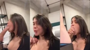 Dayanna Vargas se divertindo com um leite bem gostoso na boca