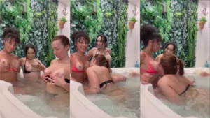 Fabi Simpatia com as amigas de peitões na farra bem molhadinha!