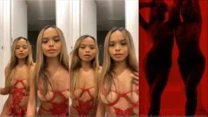 Vídeo caseiro das gêmeas Connell de roupas mínimas