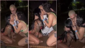 Rafaela Sumpani se joga em um beijo triplo com os amigos!